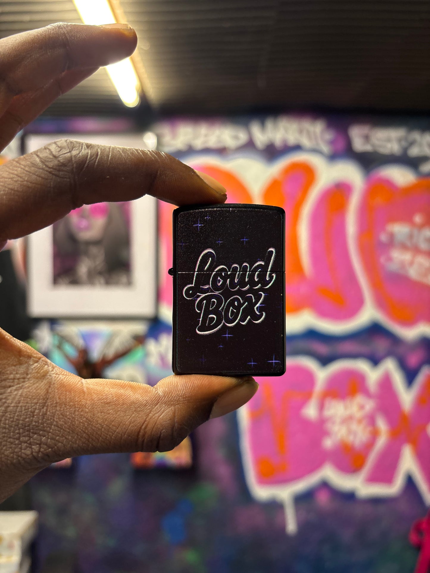 LoudBox Black Star Zippo Styled Lighter
