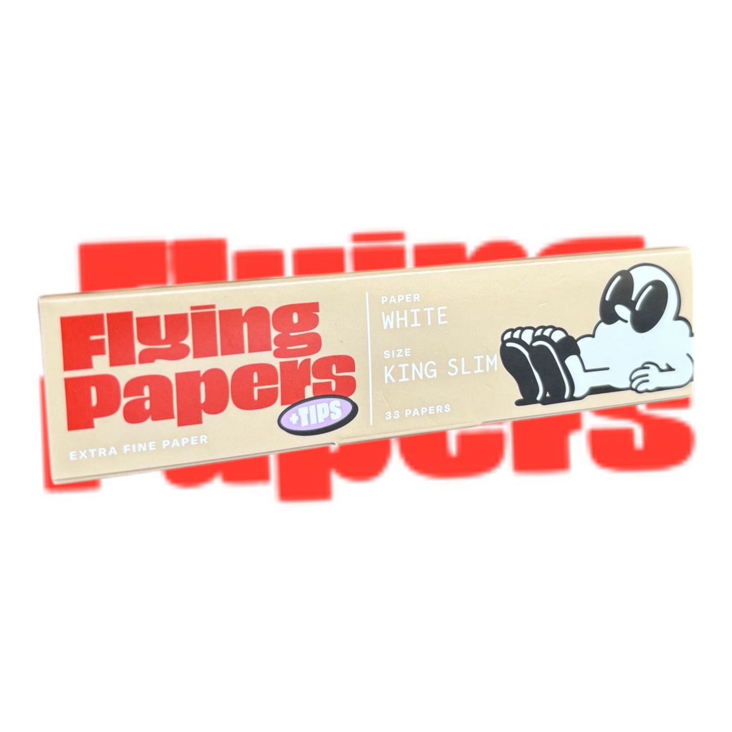Flying Papers - White King Size Slim Papers With Tips