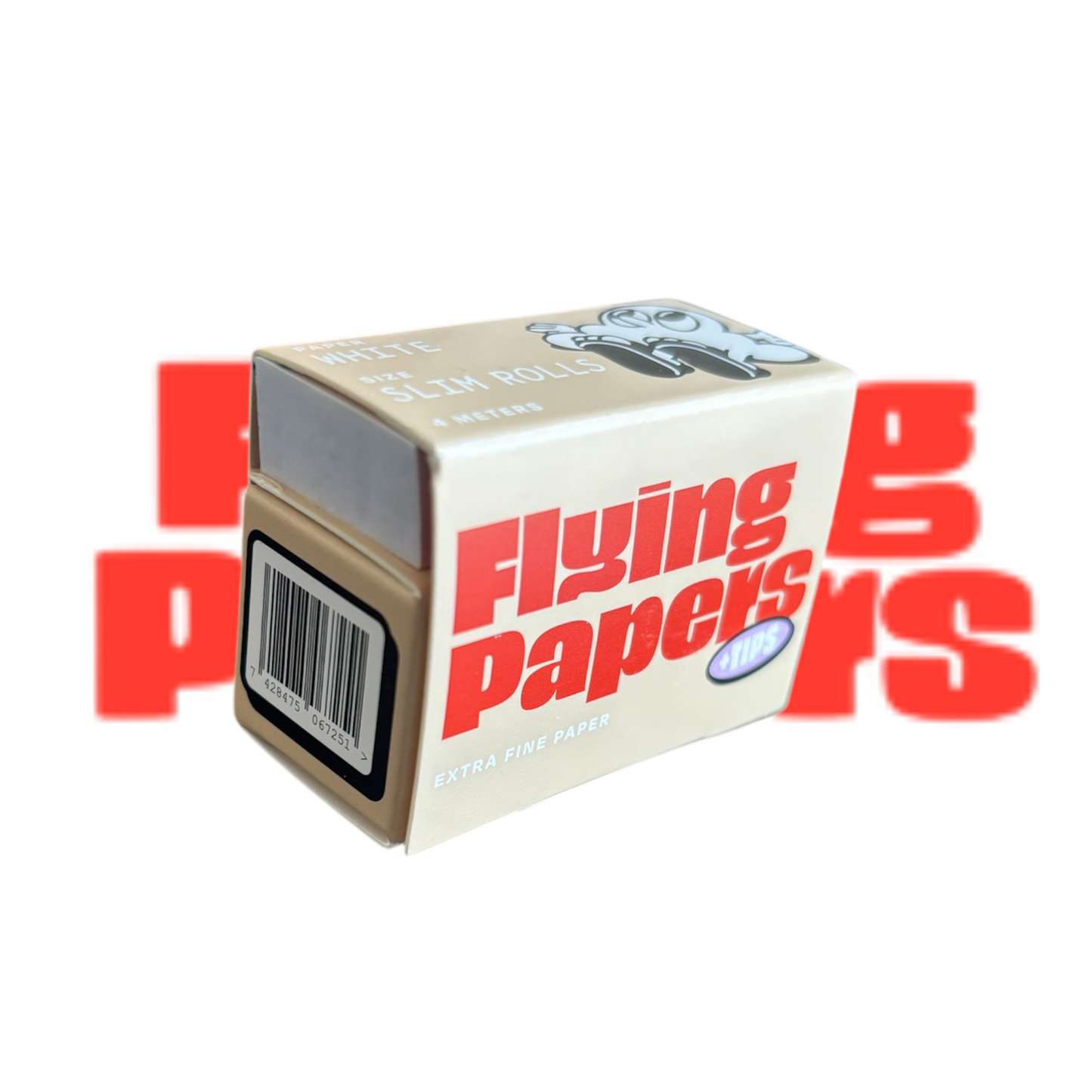 Flying Papers - White Slim Roll Papers With Tips