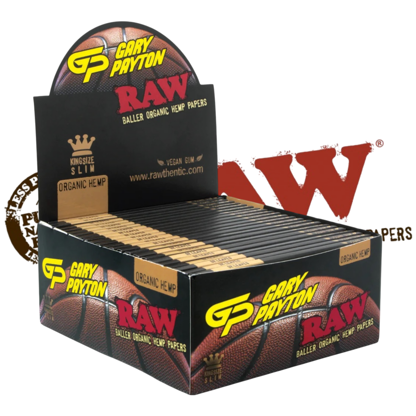 Gary Payton x RAW Organic Hemp King Size Slim Rolling Papers.