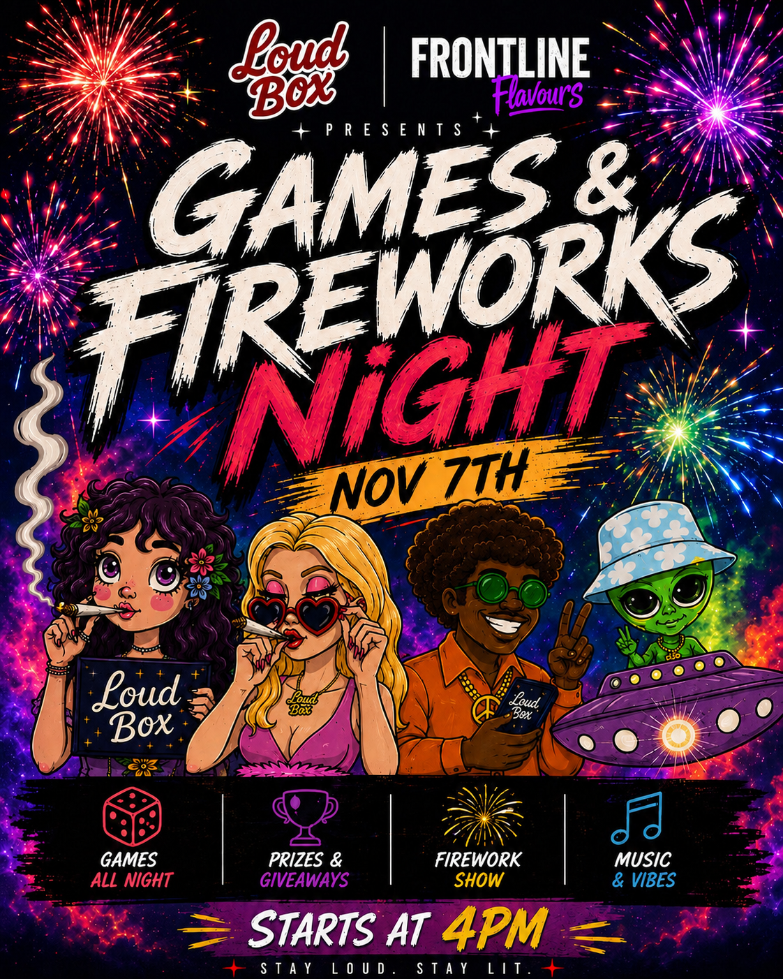 LoudBox Games and Fireworks Night VIP