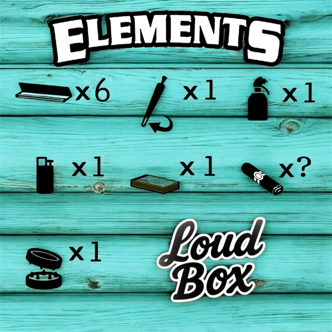 Eco-friendly LoudBox Elements Set with natural smoking accessories