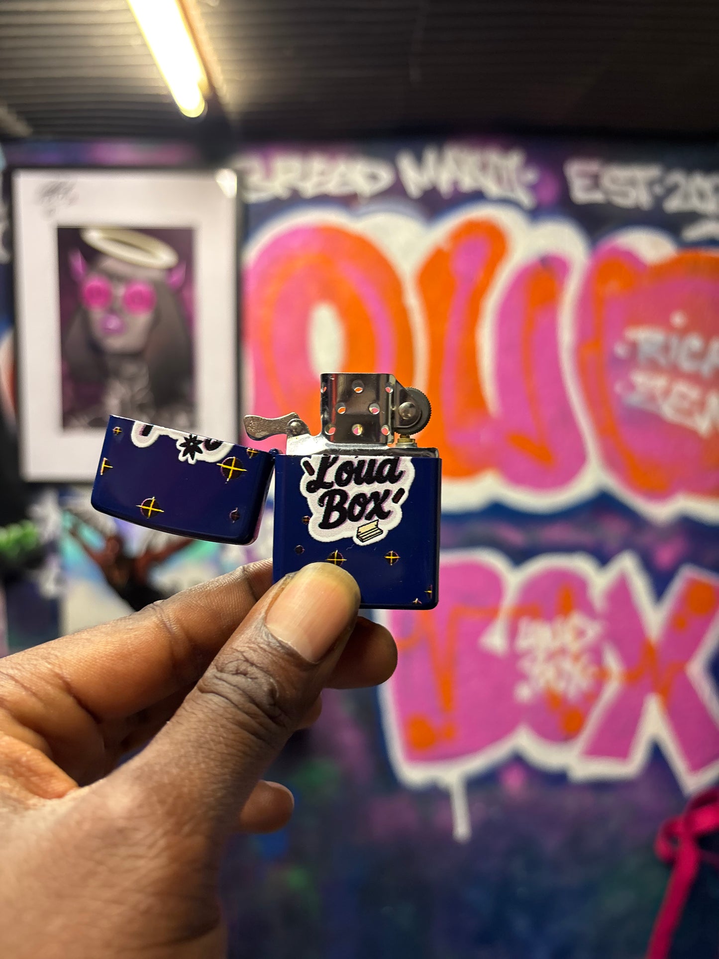 LoudBox Blue Star Zippo Styled Lighter