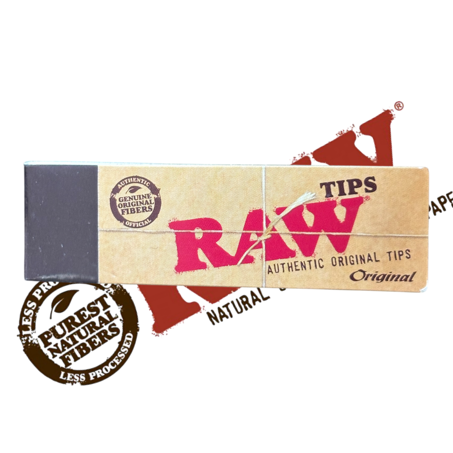 RAW Classic Roach Tips – Perforated Cardboard Tip Booklet | 50 Natural Filter Tips