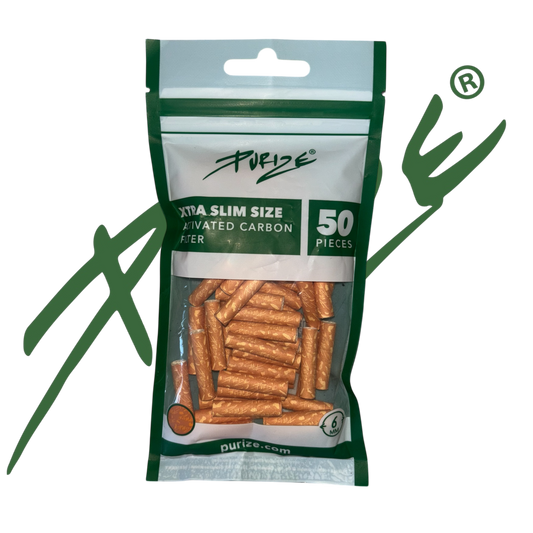PURIZE® XTRA Slim Activated Carbon Filter Tips (50 pcs)