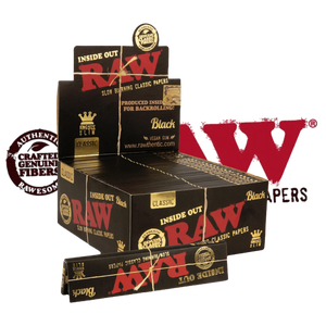RAW Black Inside Out King Size Papers (Full Box)