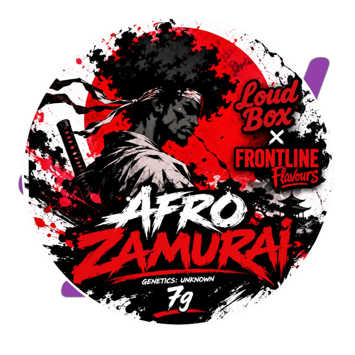 Afro Zamurai Graphic Sticker