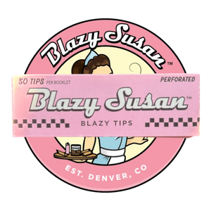 Blazy Susan Pink Filter Tips – Perforated Cardboard Tip Booklet (50 Tips)