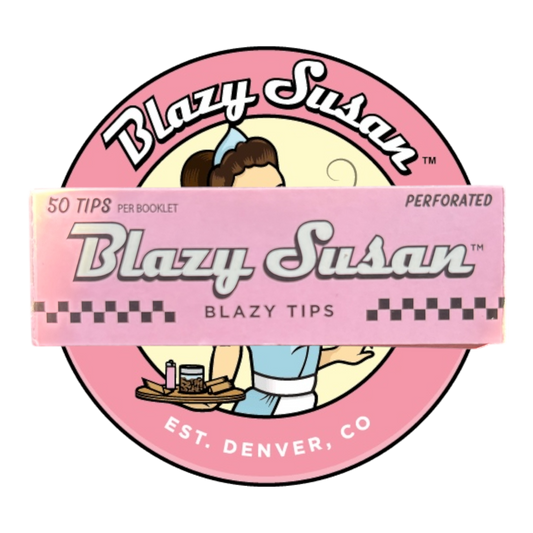 Blazy Susan Pink Filter Tips – Perforated Cardboard Tip Booklet (50 Tips)