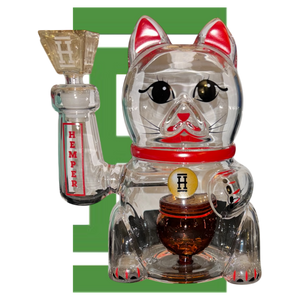 HEMPER LUCKY CAT CHINESE CAT XL Glass Bong