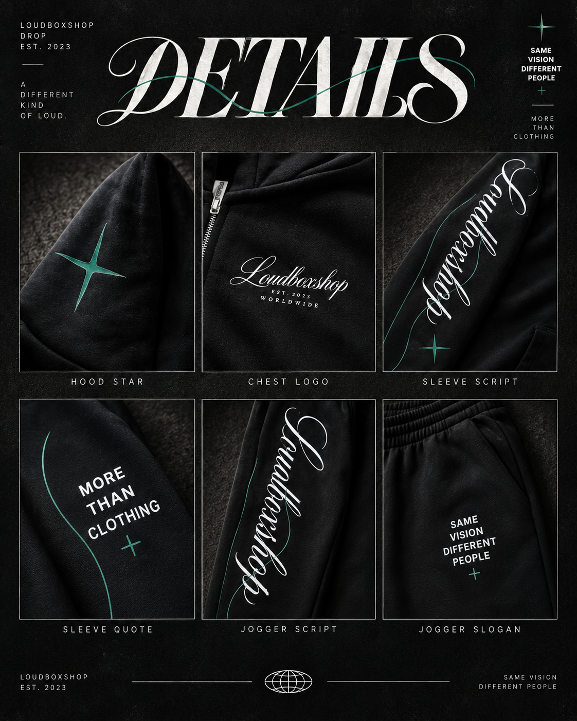 LoudBoxShop Heavy Black Tracksuit