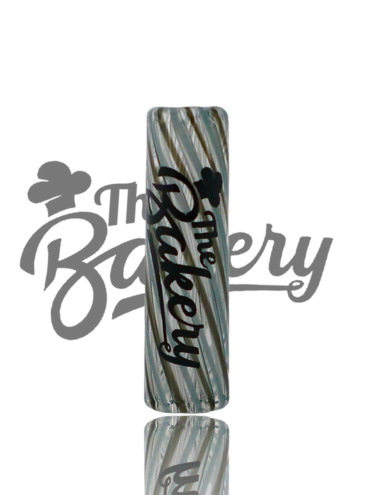 "Black Jacks reusable glass tip by The Bakery – smooth airflow design"
