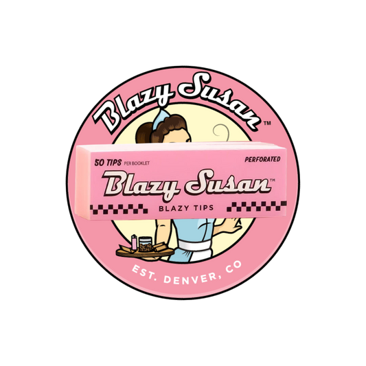 "Blazy Susan pink rolling tip booklet – pre-cut filters for rolling papers"