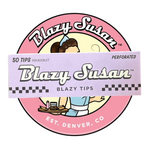 Blazy Susan Purple Filter Tips – Perforated Rolling Tip Booklet (50 Tips)