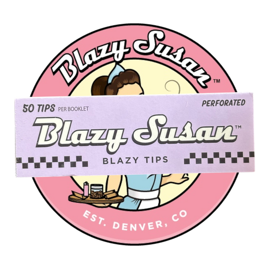 Blazy Susan Purple Filter Tips – Perforated Rolling Tip Booklet (50 Tips)