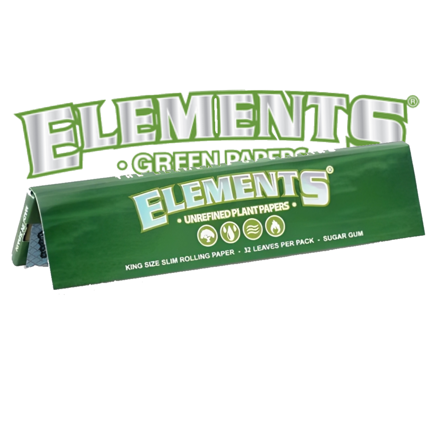 Elements Green rolling papers – eco-friendly rice papers with slow, even burn