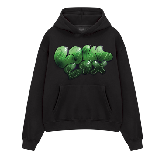 “Green Goblin” Hoodie Stash pouch inside pocket