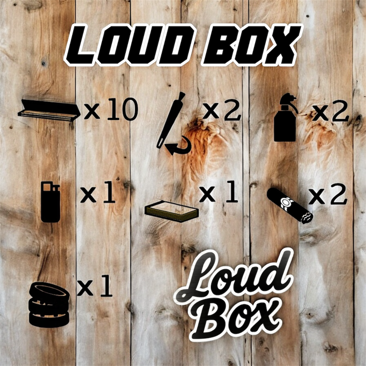 "LoudBox Exclusive Collection with elite smoking accessories in a luxury kit"