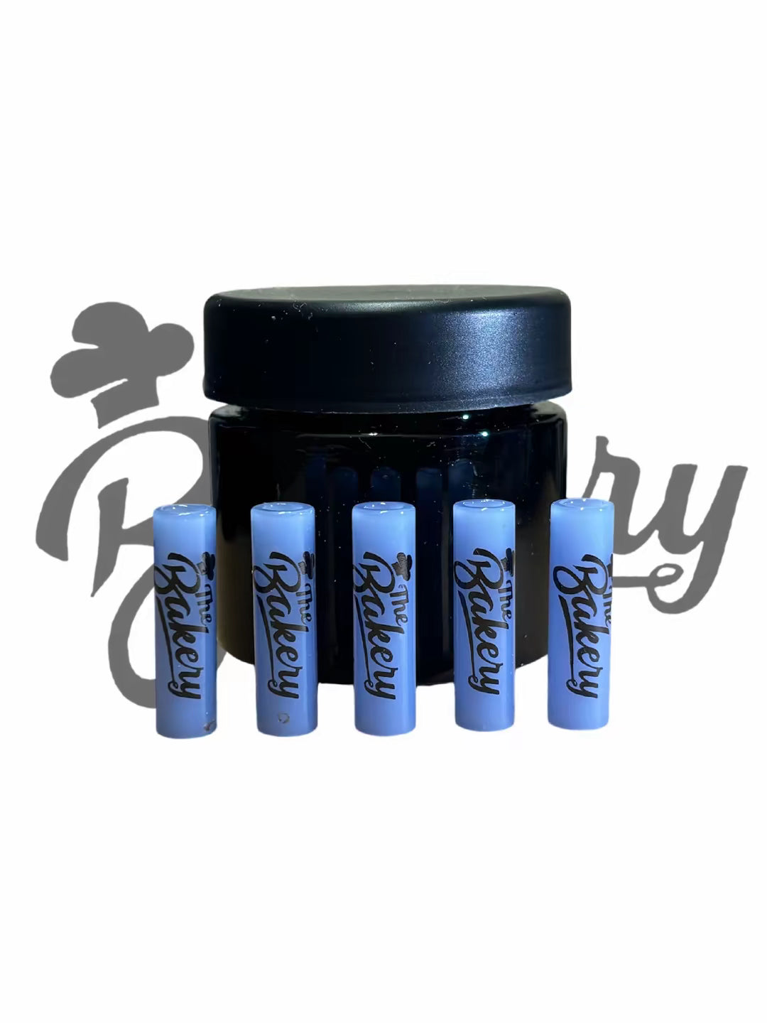 The Bakery Glass Tips – 5-Pack (1 Hole) blue
