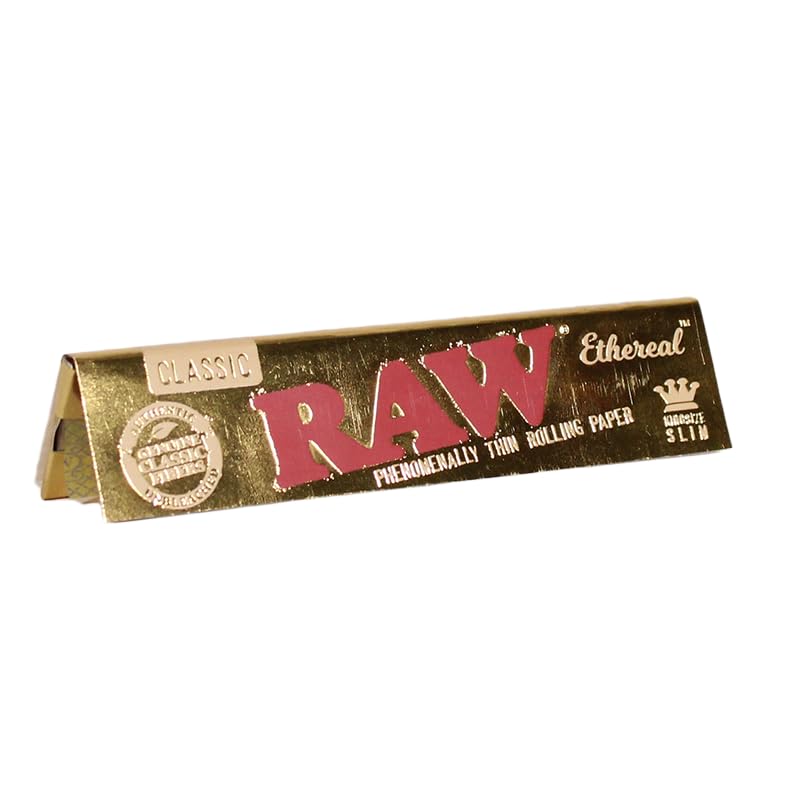 "RAW Gold Ethereal Papers – luxury smoking papers with smooth burn"