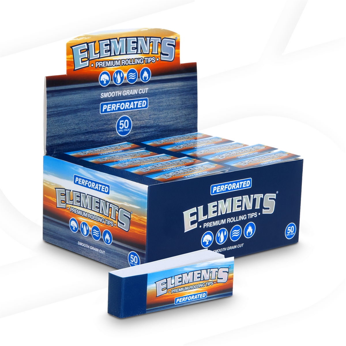 Elements Classic Roach Tips – Perforated Natural Filter Tip Booklet (50 Tips)