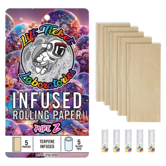 Lift Tickets Terpene-Infused Wraps – Pure Z Edition (5 Pack)